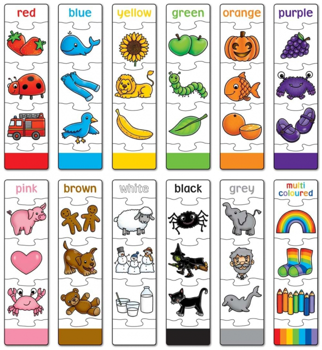 Joc educativ - puzzle in limba engleza Invata culorile prin asociere COLOUR MATCH [2]