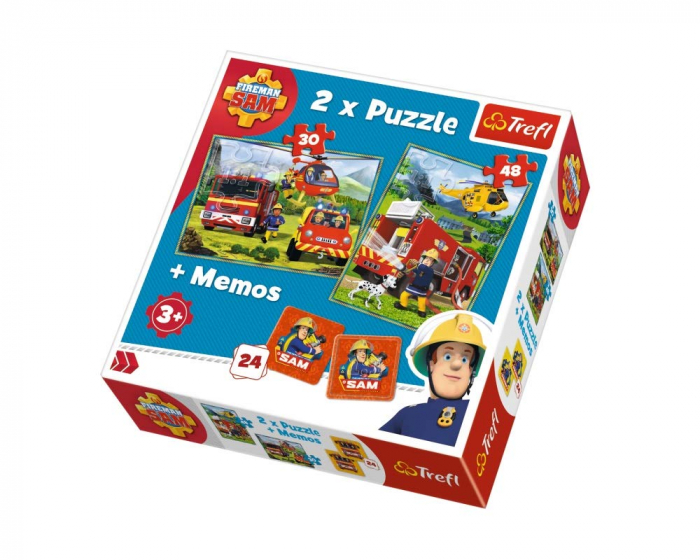 Puzzle Trefl 2in1 Memo - Pompierii in Actiune [1]
