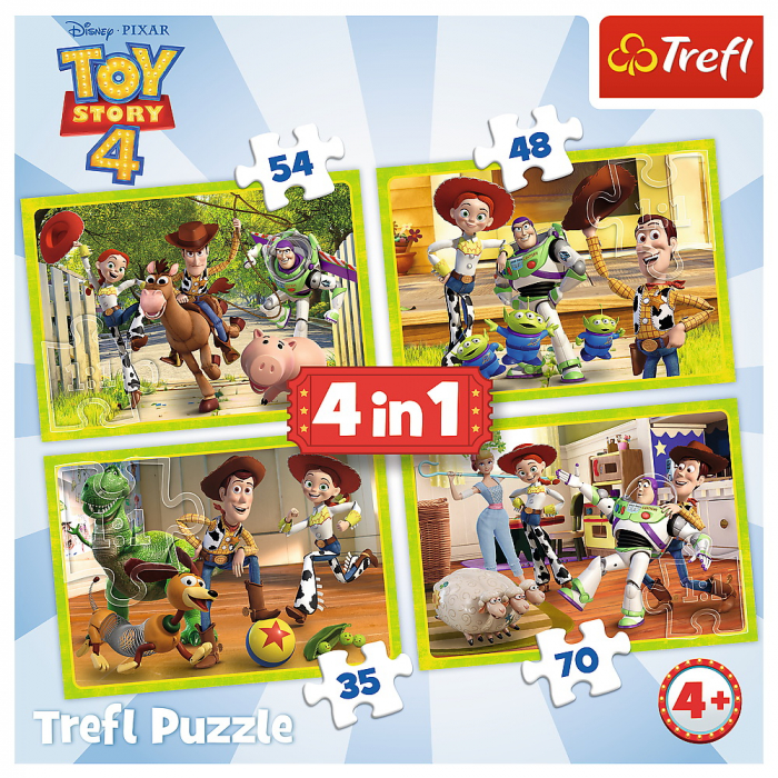 Puzzle Trefl 4in1 - Eroii Toy Story 4 in Actiune [6]