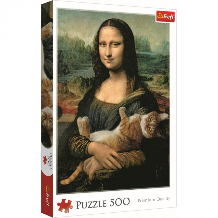 Puzzle Trefl 500 - Monalisa cu Pisica [1]
