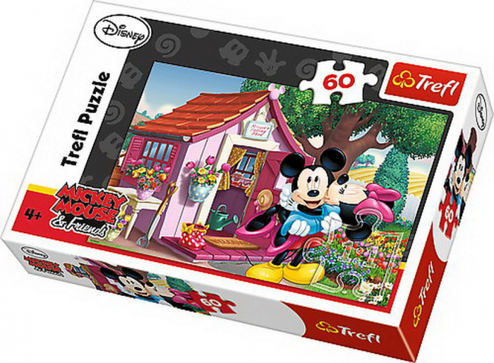 Puzzle Trefl 60 - Mickey si Minnie in Gradina [1]