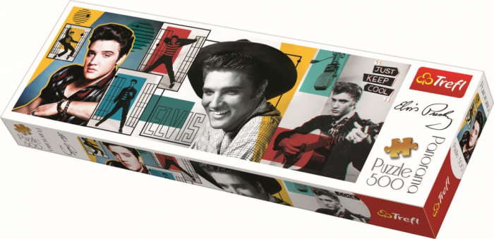 Puzzle Trefl  500 - Panorama - Colaj Elvis Presley [1]