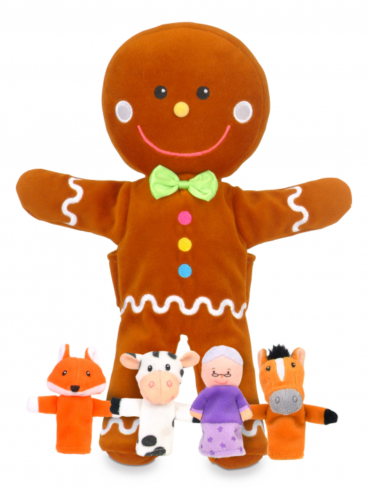 Set de papusi si marionete Omul de turta dulce / Gingerbread Man Hand and Finger Pupper Set [1]
