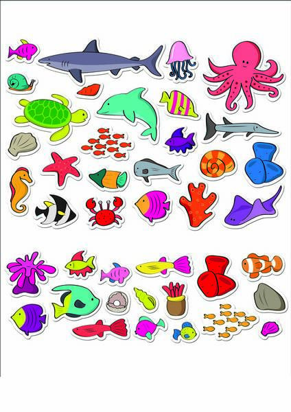 Stickere acvariu / Aquarium - Fiesta Crafts [6]