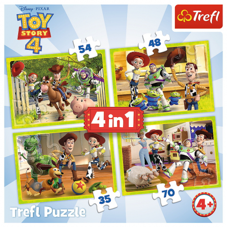 Puzzle Trefl 4in1 - Eroii Toy Story 4 in Actiune [5]