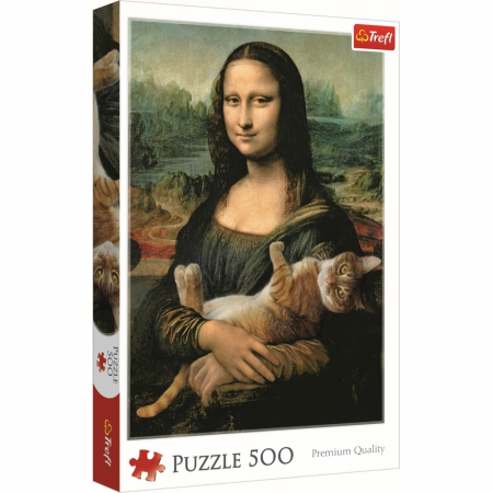 Puzzle Trefl 500 - Monalisa cu Pisica [0]