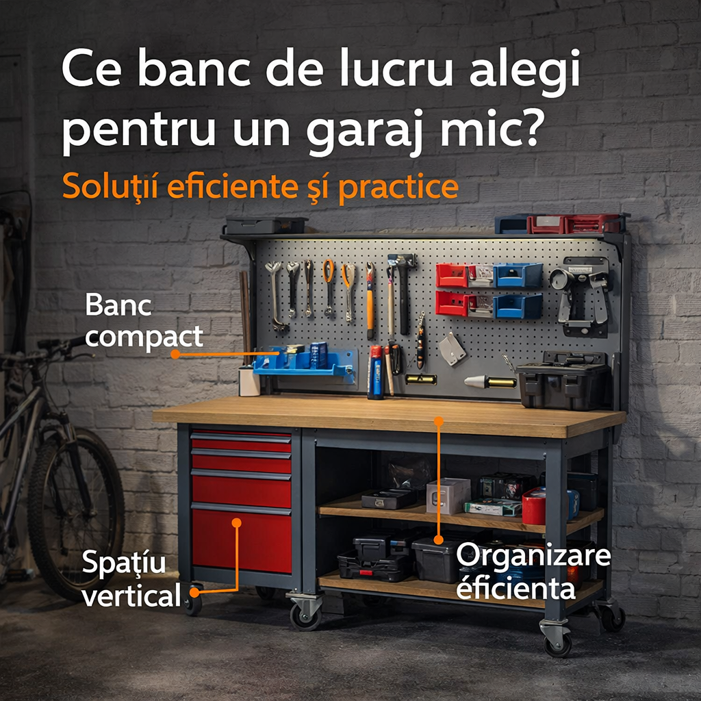 Ce banc de lucru alegi pentru un garaj mic? Soluții eficiente