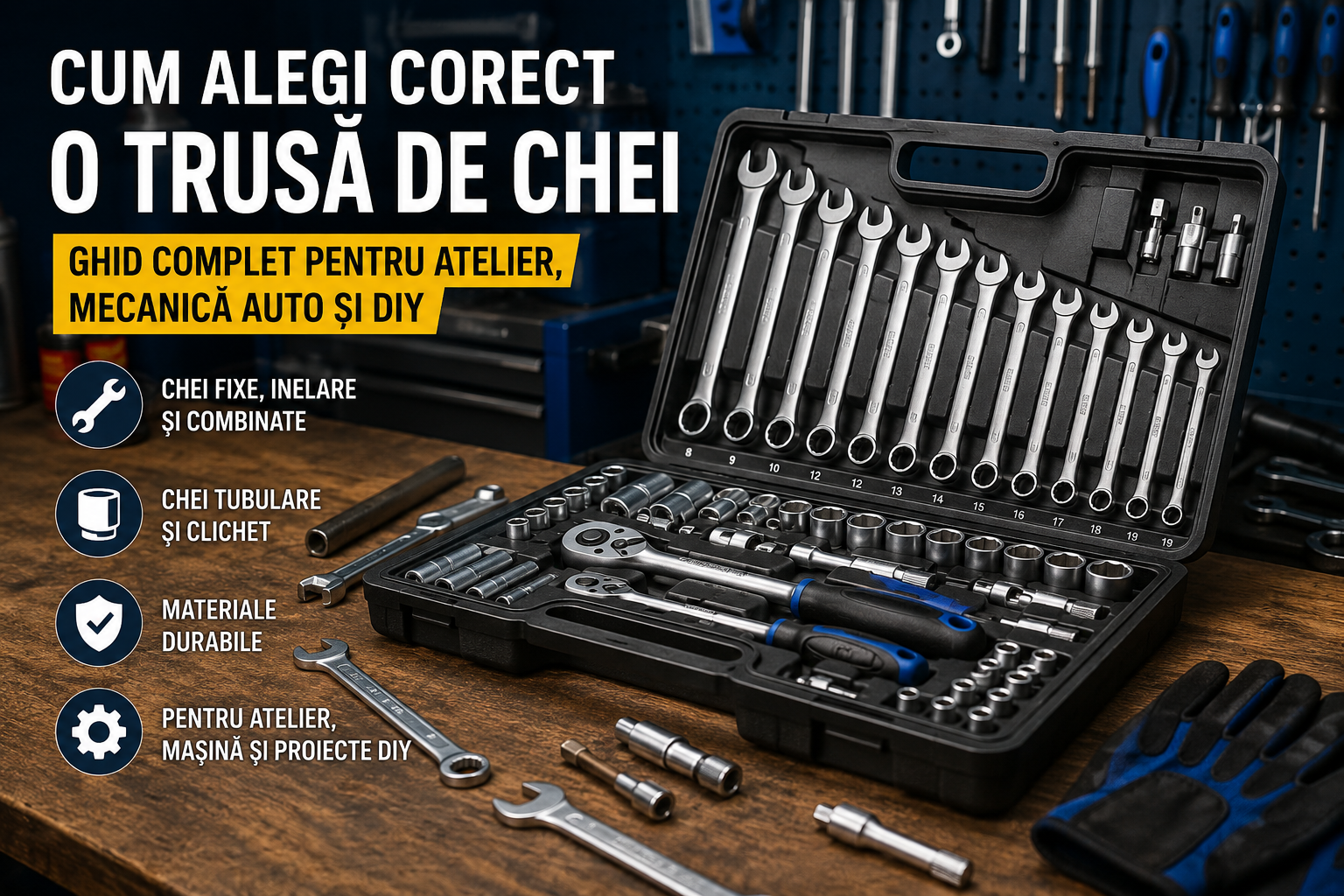 Cum alegi corect o trusă de chei pentru atelier, mecanică auto și proiecte DIY – ghid complet
