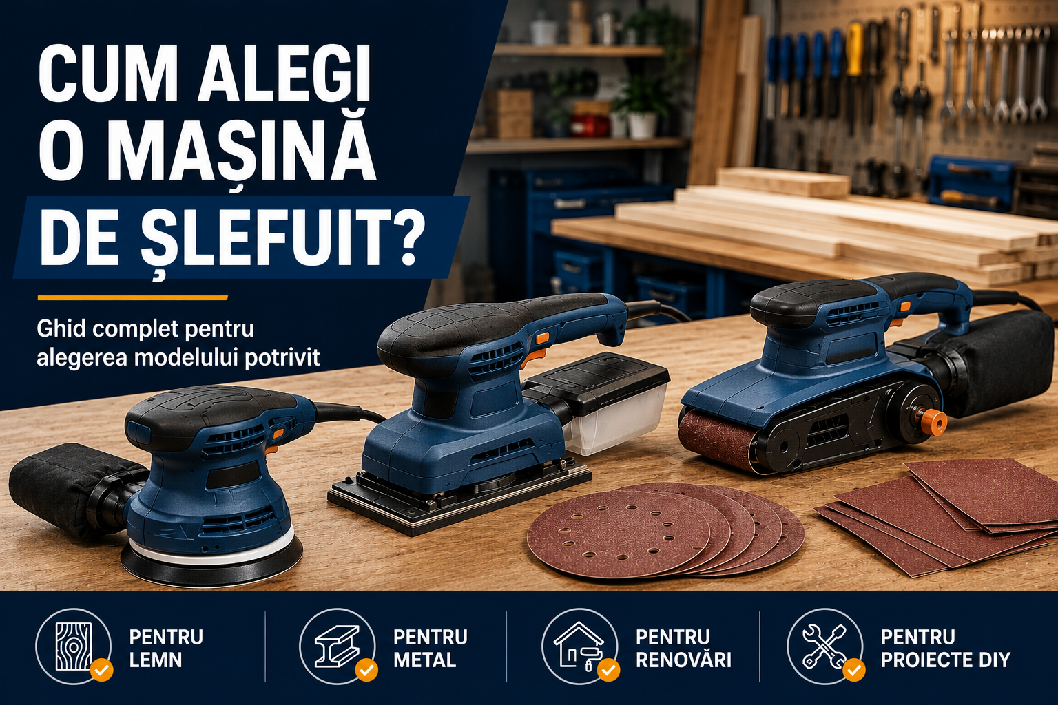 Cum alegi o mașină de șlefuit? Ghid complet pentru alegerea modelului potrivit