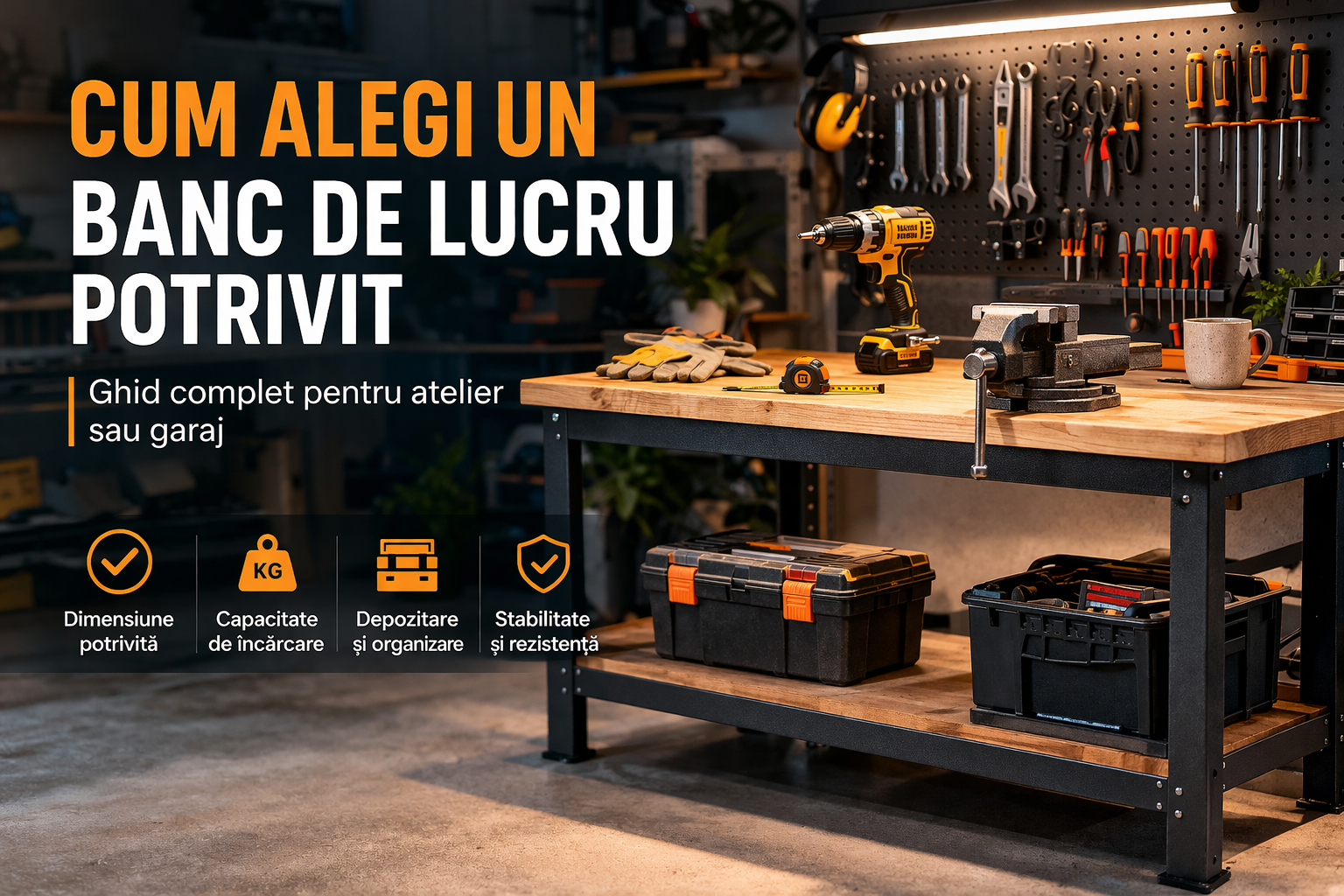 Cum alegi un banc de lucru potrivit pentru atelier sau garaj