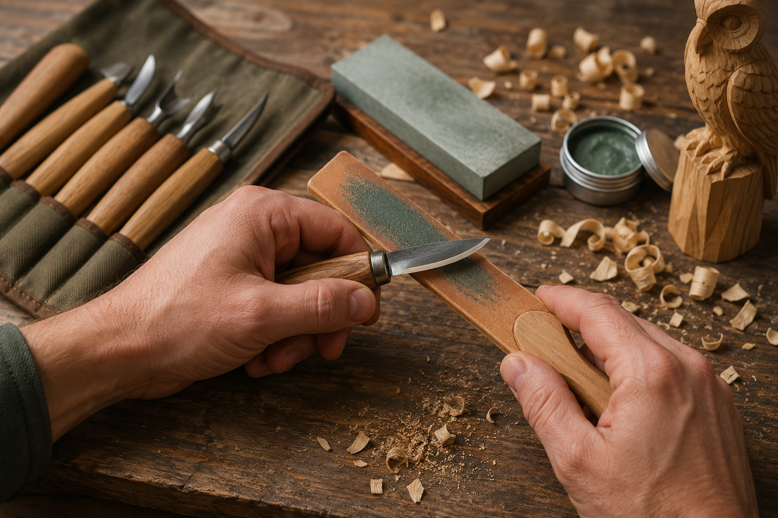Cum întreții și ascuți cuțitele pentru sculptură în lemn? Ghid complet | CasaIdea
