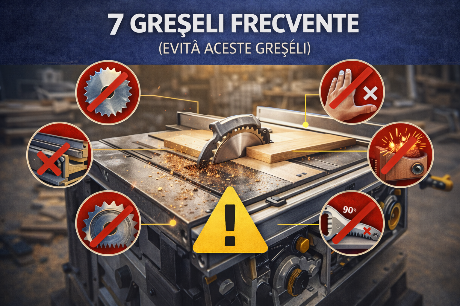 7 greșeli frecvente când folosești un fierăstrău circular cu masă (și cum să le eviți)