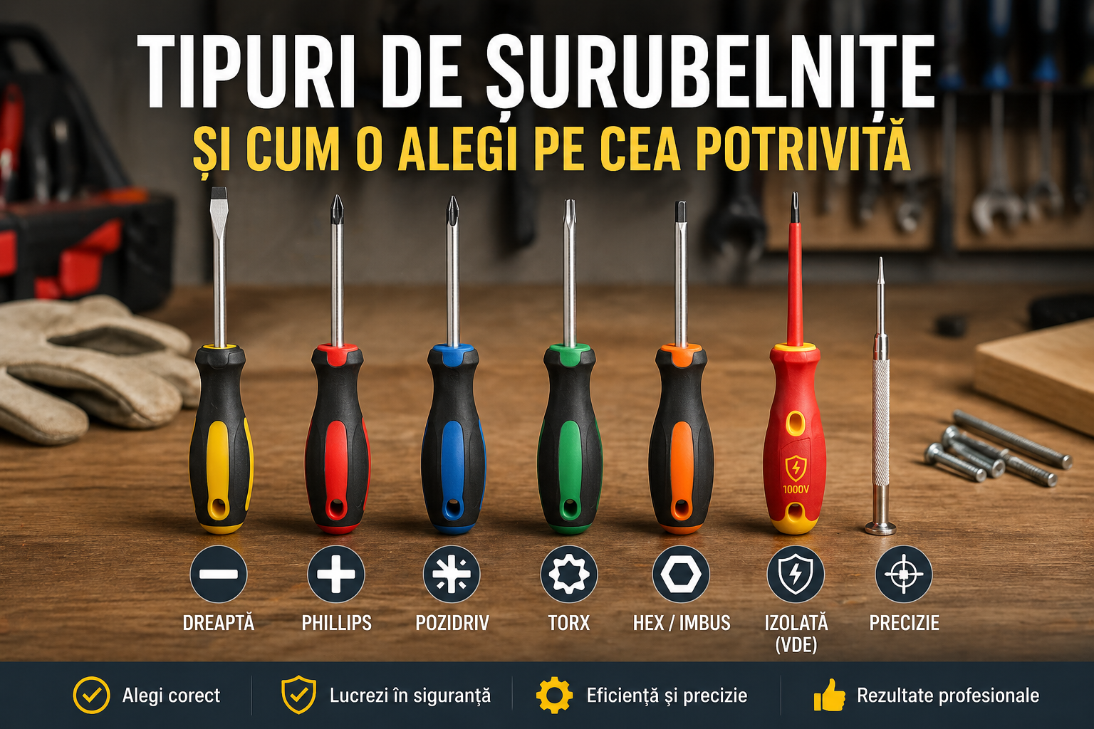 ipuri de șurubelnițe și cum o alegi pe cea potrivită – ghid complet