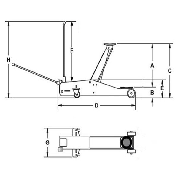 Cric hidraulic 3/500 Q Gude 18039, 3 Tone [6]