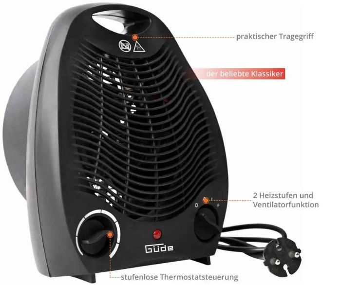 Aeroterma GH 2000 B Gude 85181, 2000 W [9]