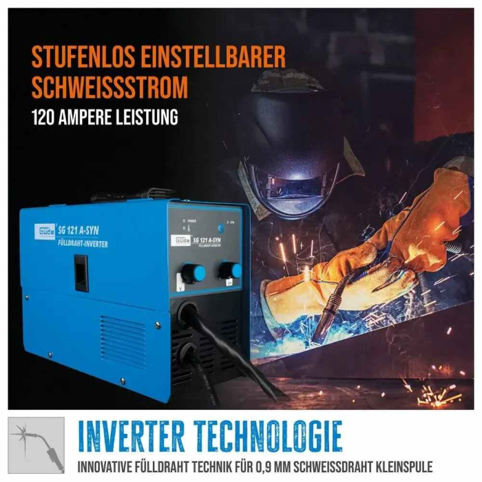 Aparat de sudura cu pistol (sarma) SG 121 A-SYN Gude 20075, 50-120 A, 86 V [5]