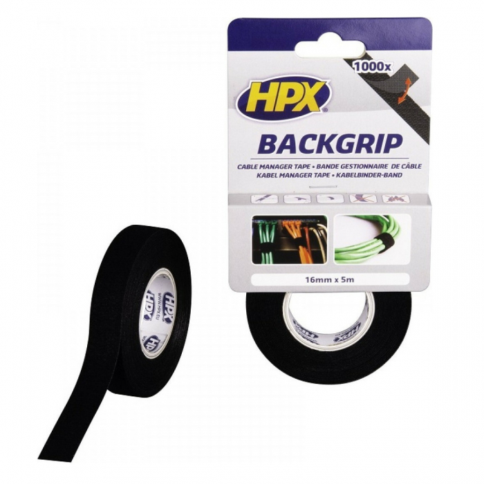Banda autocolanta dubla Backgrip HPX BG1605, 5m x 16 mm [2]