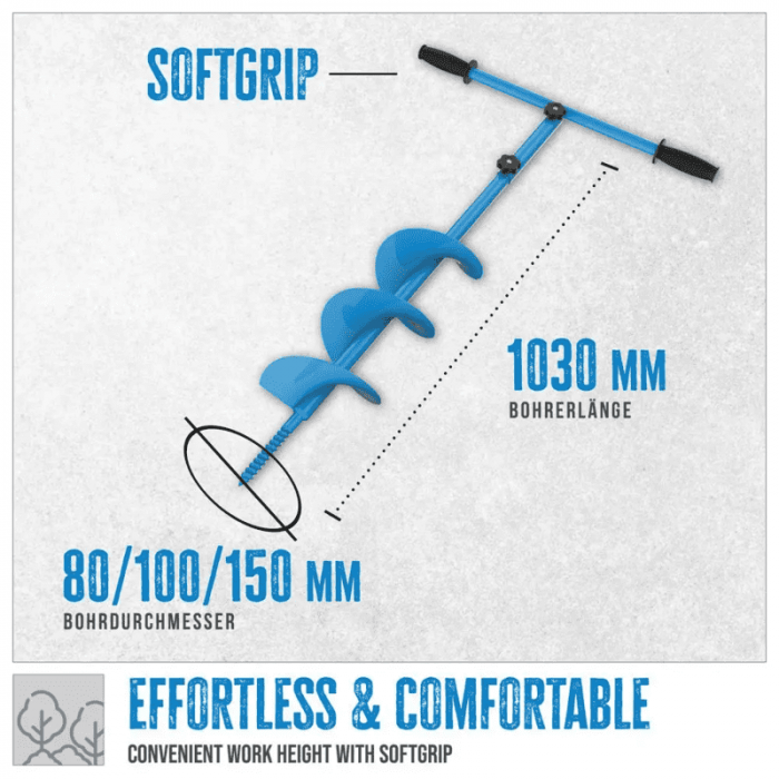 Burghiu manual pentru pamant 3 in 1 Gude GH 80-150, 80-100-150 mm [9]
