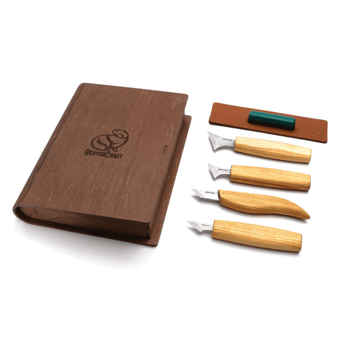 Set de sculptura in lemn, in cutie BeaverCraft S05book, 6 piese [2]