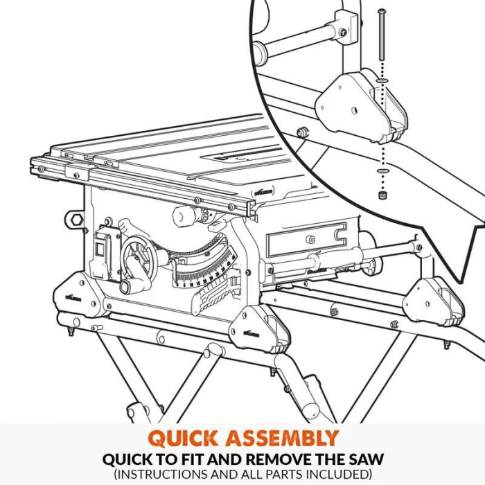 Cadru metali pe roti pentru fierastraie circulare de masa R255TBL / R255TBL+ Evolution 119-0050 [10]