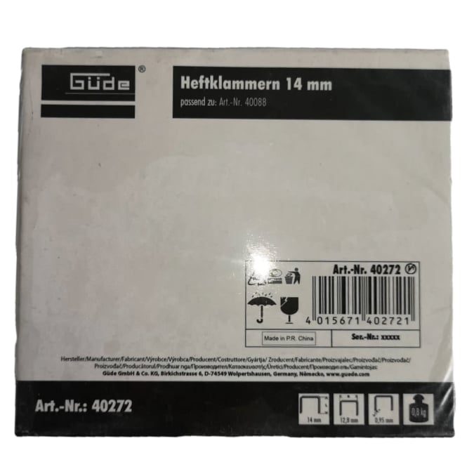 Capse pentru capsator pneumatic Gude 40272, 14 mm, set 5000 bucati [2]