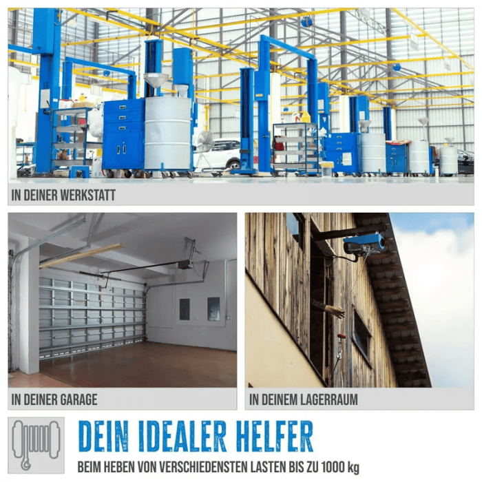 Carucior electric pentru scripete electric GLK 1000 Gude 01717, 68-110 mm [8]