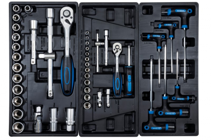 Carucior portabil cu scule GWP 07 Gude 40877, 7 sertare, 250 piese [4]