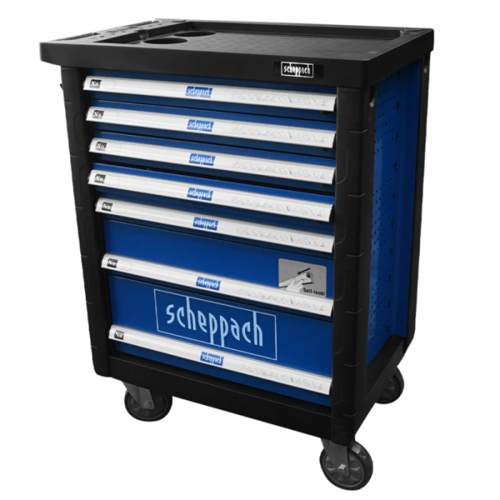 Carucior portabil cu scule TW1000 Scheppach 5909304900, 7 sertare, 263 piese [20]