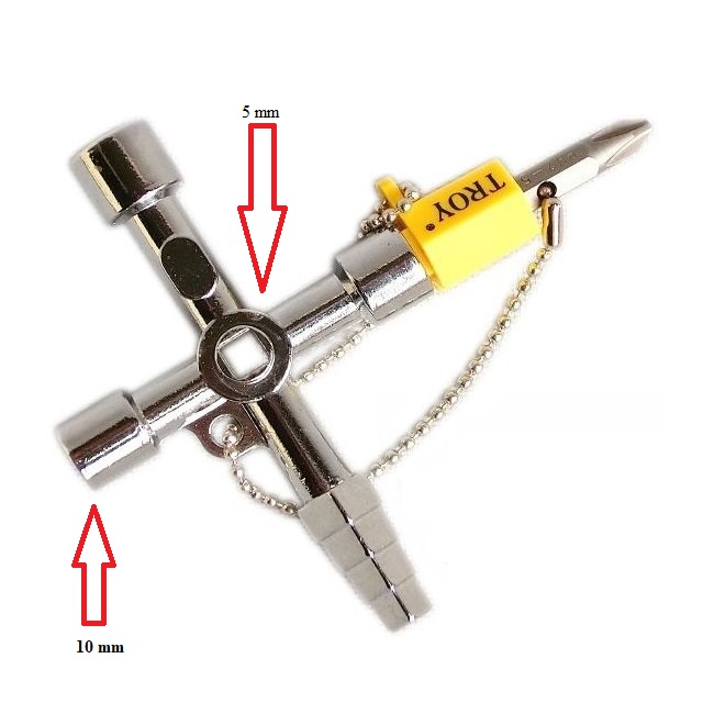 Cheie universala pentru tablouri Troy 24014, 7 in 1 [5]