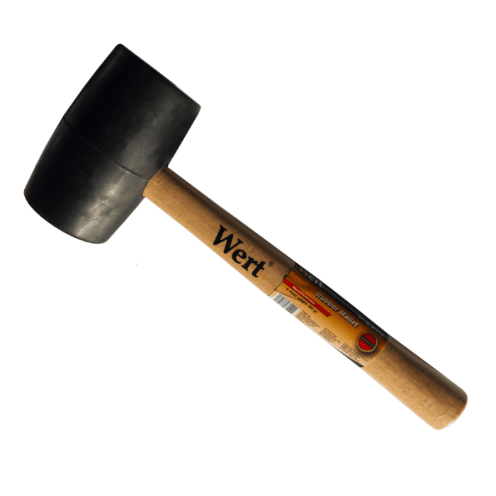 Ciocan de cauciuc Wert 2725, O60 mm, 450 g