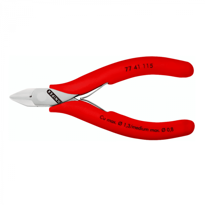 Cleste de electronist cu taiere diagonala de precizie Knipex 77 41 115, 115 mm