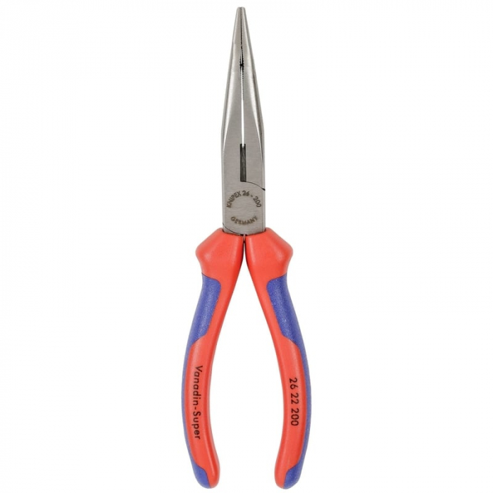 Cleste profesional cu varf lung indoit si suprafata taietoare Knipex 26 22 200, 200 mm [8]