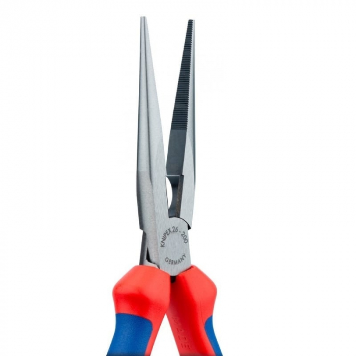 Cleste profesional cu varf lung semirotund si suprafata taietoare Knipex 26 12 200, 200 mm [9]