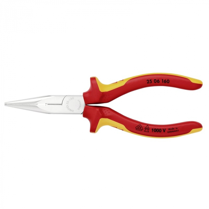 Cleste profesional izolat cu varf lung drept Knipex 25 06 160, 160 mm [4]
