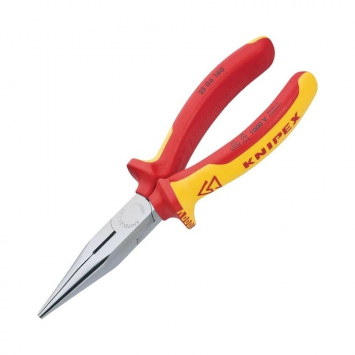Cleste profesional izolat cu varf lung drept Knipex 25 06 160, 160 mm [3]