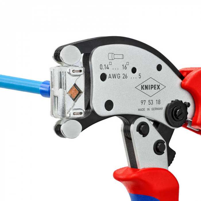 Cleste profesional pentru sertizat ferule Knipex 97 53 18, 200 mm [10]