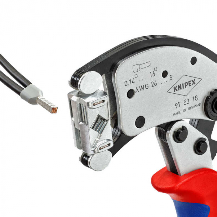 Cleste profesional pentru sertizat ferule Knipex 97 53 18, 200 mm [11]