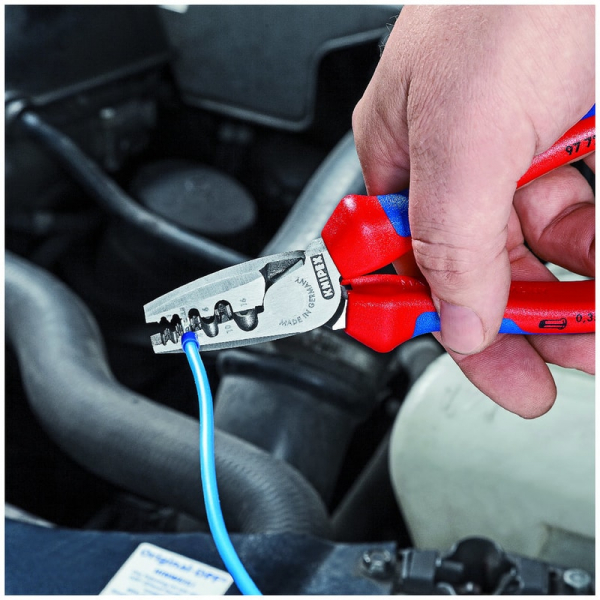 Cleste profesional pentru sertizat ferule Knipex 97 72 180, 180 mm, Ø0.25-16 mm² [3]