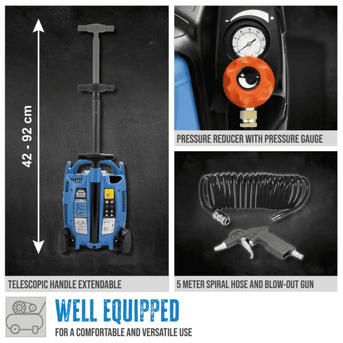 Compresor Airpower 200/10/5 TY Gude 50083, 1100 W, 5 l, 10 bari [7]