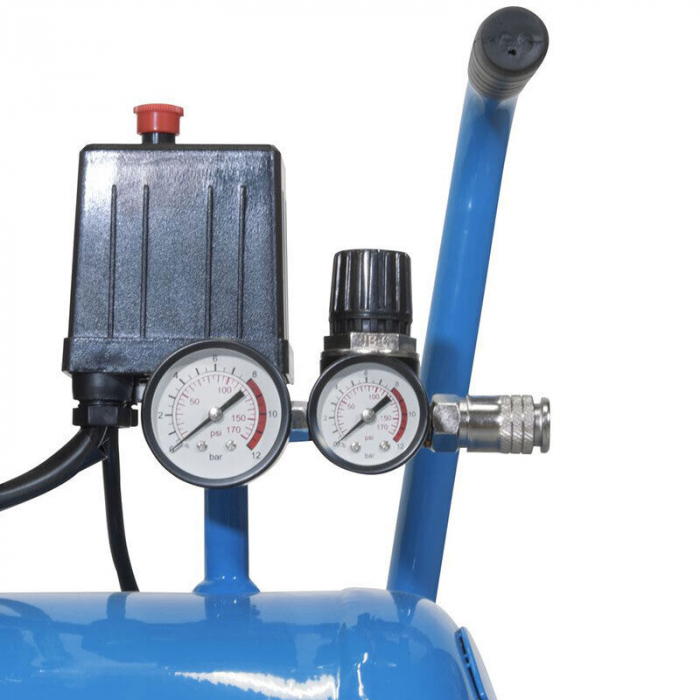 Compresor cu 2 pistoane Airpower 150/8/24 SILENT Gude 50136, 750 W, 24 L, 8 bari [4]