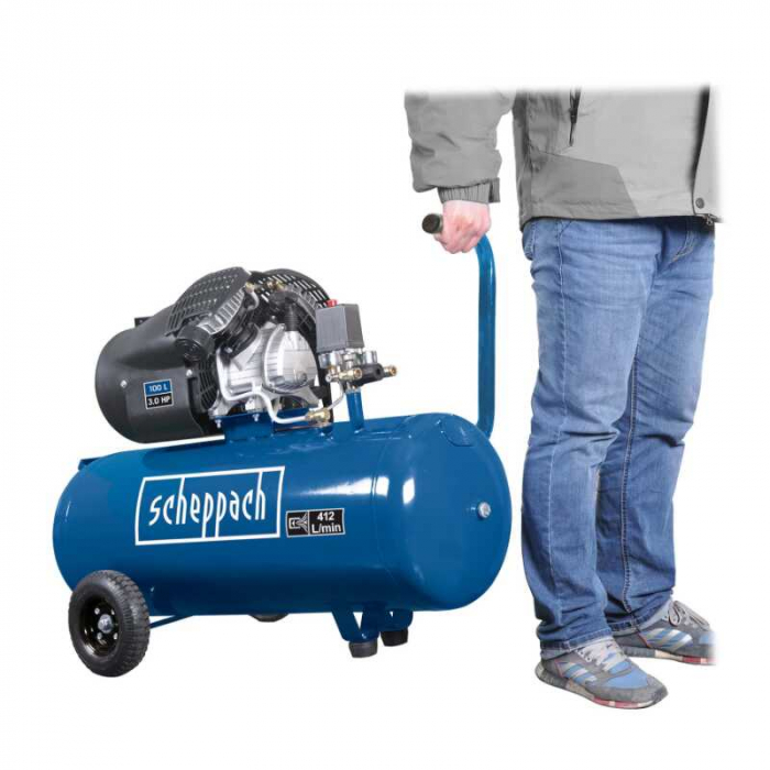 Compresor cu doi cilindri HC120DC Scheppach 59061209969, 2200 W, 100L, 10 bari [2]