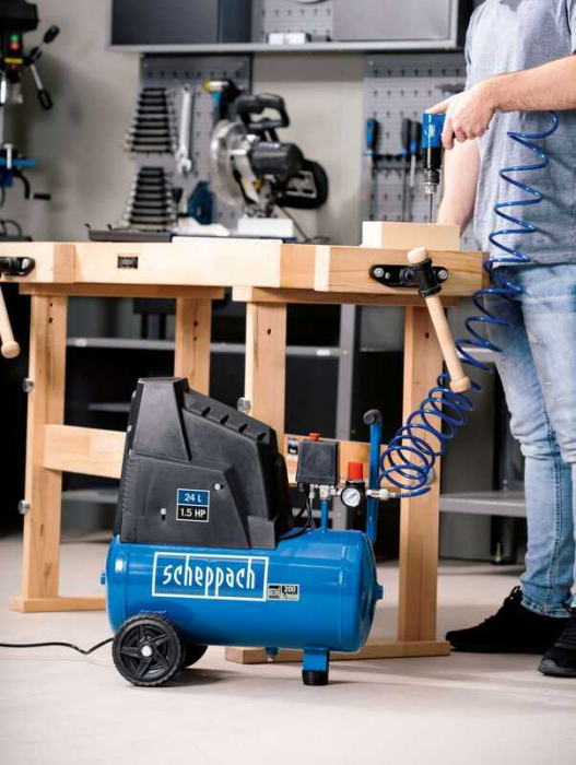 Compresor cu doi cilindri HC30o Scheppach 5906146901, 1100 W, 24l, 8 bari [6]