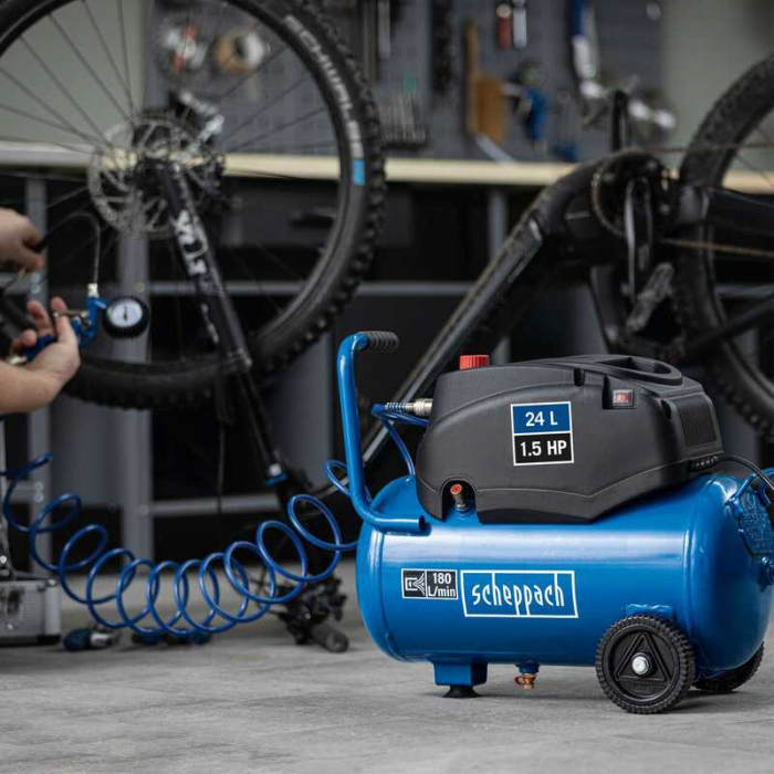 Compresor fara ulei HC24x Scheppach 5906138904, 1200 W, 24 l, 8 bari [3]