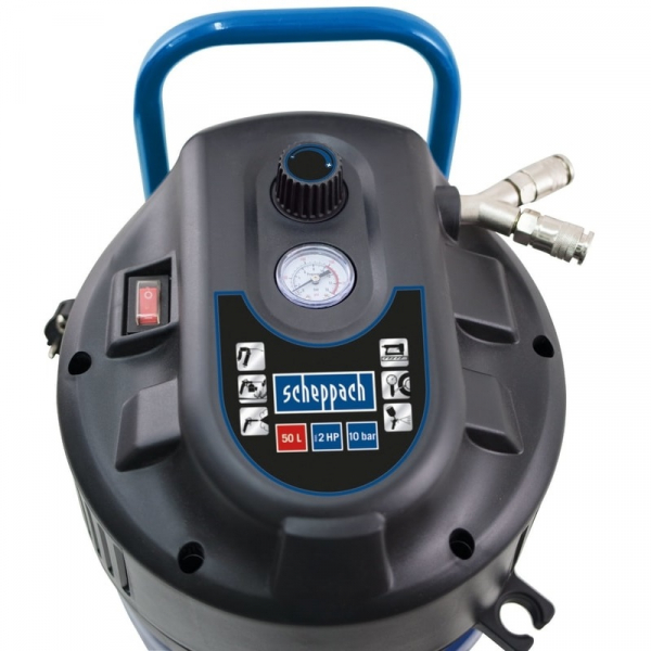 Compresor fara ulei HC51V Scheppach 5906125901, 1500 W, 50 l, 10 bari [4]