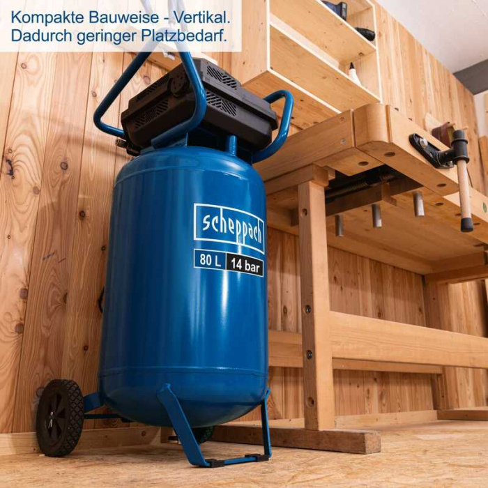 Compresor fara ulei HC85V Scheppach 5906151901, 1600 W, 80 L, 14 bari [3]