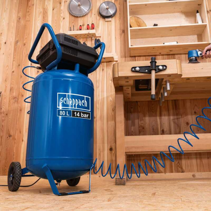 Compresor fara ulei HC85V Scheppach 5906151901, 1600 W, 80 L, 14 bari [4]