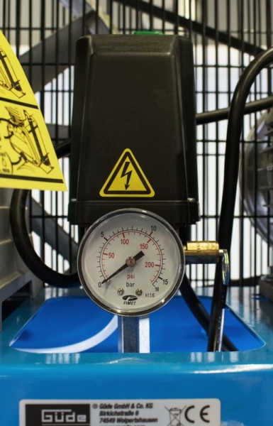 Compresor stationar cu piston dublu Gude 01747, 3000 W, 200 L, 10 bari [6]