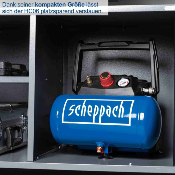 Compressor fara ulei HC06 Scheppach 5906153901, 1200 W, 6 L, 8 bari [4]