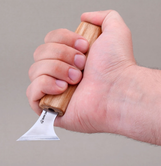 Cutit cu ascutis oblic pentru sculptura geometrica in lemn BeaverCraft C10, 150 mm [6]