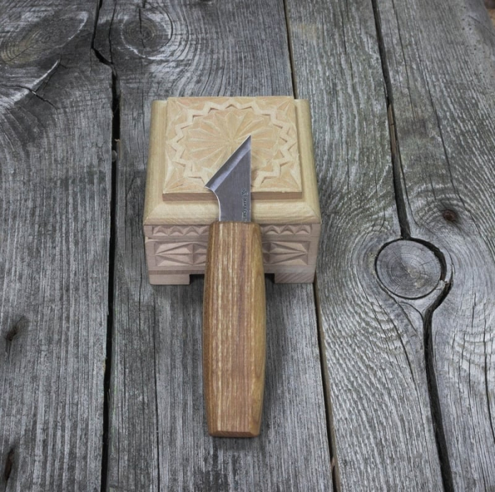 Cutit cu ascutis oblic pentru sculptura geometrica in lemn BeaverCraft C11, 150 mm [9]